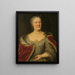 Portret Marie-Louise de Hesse-Cassel, zwanej MaaikeMeu, wdowy po stathouderze Fryzji Jean-Guillaume Friso, księciu Orange-Nassau - Johann Philipp Behr — oprawiony obraz na ścianie