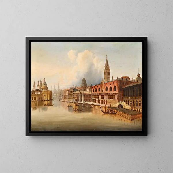 Scena wenecka - Johann Wilhelm Jankowsky — oprawiony obraz na ścianie
