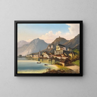 Johann Wilhelm Jankowsky - A view of Hallstatt.webp