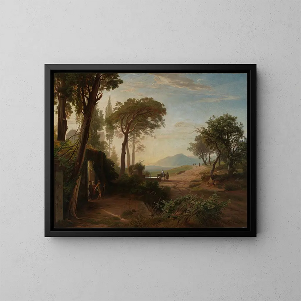 Le matin, le départ du voyageur vers Jéricho - Johann Wilhelm Schirmer — oprawiony obraz na ścianie