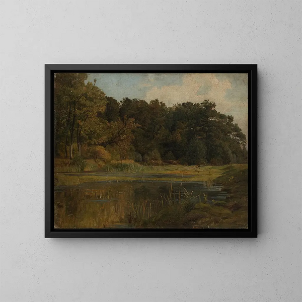Jezioro leśne - Johann Wilhelm Schirmer — oprawiony obraz na ścianie