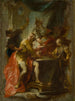 Le meurtre de saint Édouard, roi et martyr - Johann Wolfgang Baumgartner — widok dzieła