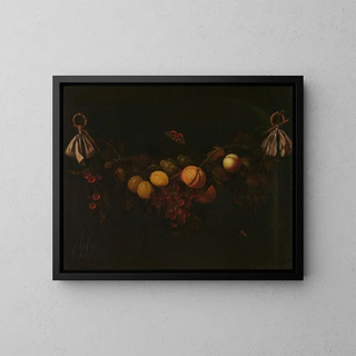 Feston de fruits - Johannes Borman — oprawiony obraz na ścianie