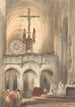 Wnętrza kościoła z mszą - Johannes Bosboom — widok dzieła
