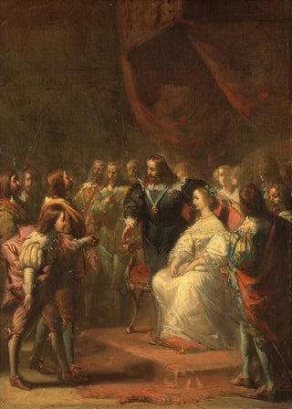 Johannes Hinderikus Egenberger - Tromp introduces the young Prince William of Orange to King Charles I of England Anno 1641.webp