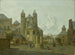 Wyimaginowany pejzaż miejski z kościołem romańskim - Johannes Huibert Prins — widok dzieła