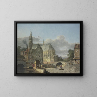 Johannes Huibert Prins - View of a Netherlandish City.webp