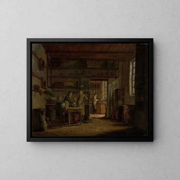 La distillerie de l'apothicaire A d'Ailly - Johannes Jelgerhuis — oprawiony obraz na ścianie