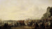 Charles II 1630-1685 zatrzymującego się na terenie Wema nad Rotte podczas swojej podróży z Rotterdamu do Hadze 25 maja 1660 - Johannes Lingelbach — widok dzieła