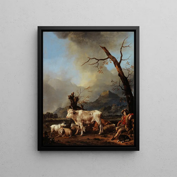 Johannes Lingelbach - Le Berger et son troupeau.webp