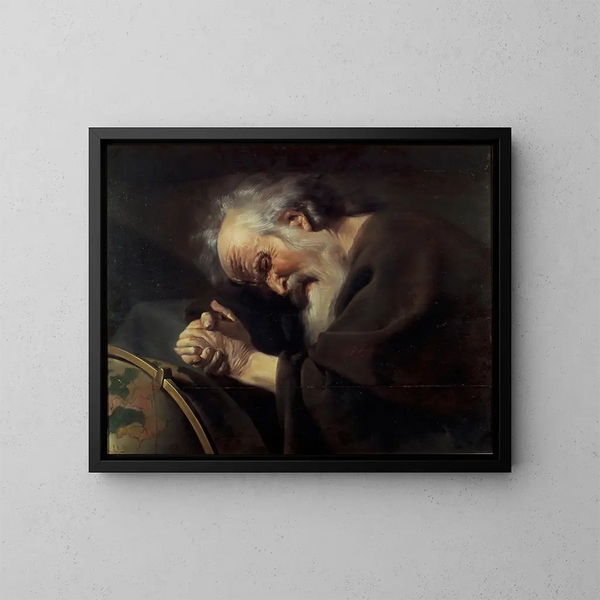 Heraklit - Johannes Paulus Moreelse — oprawiony obraz na ścianie