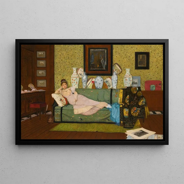 Marzenie w domu artysty - John Atkinson Grimshaw — oprawiony obraz na ścianie