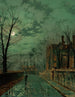 Uliczka w pobliżu Chester - John Atkinson Grimshaw — widok dzieła