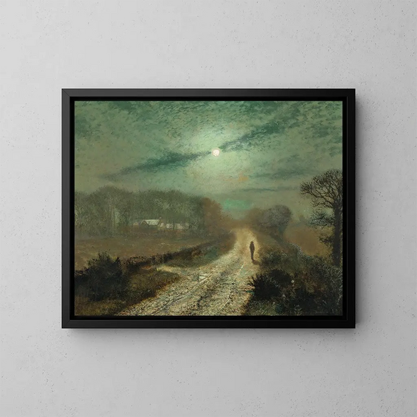 pejzażu w świetle księżyca - John Atkinson Grimshaw — oprawiony obraz na ścianie
