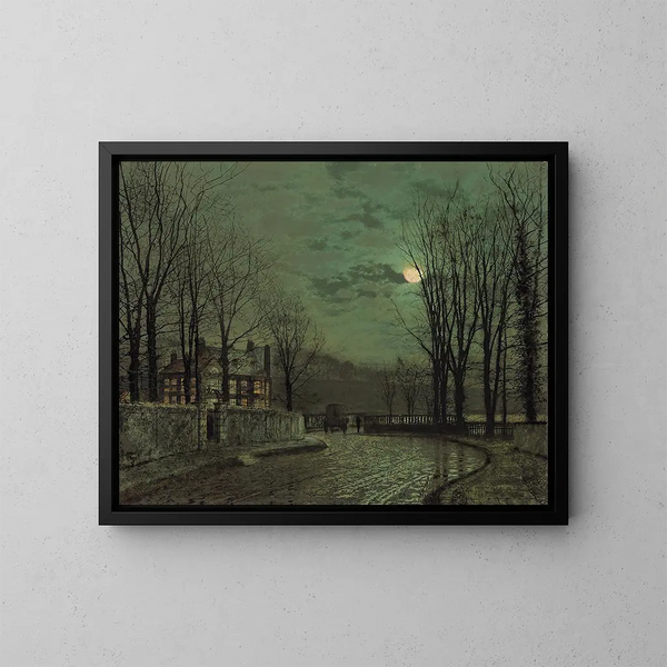 Księżyc listopada - John Atkinson Grimshaw — oprawiony obraz na ścianie