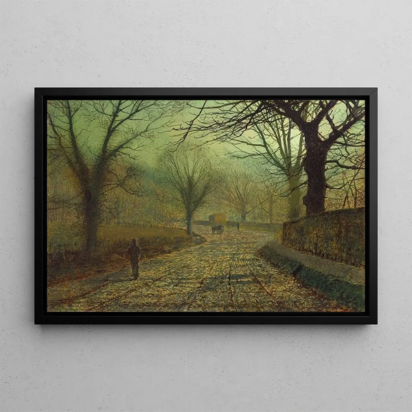 Stapleton Park w pobliżu Pontefract - John Atkinson Grimshaw — oprawiony obraz na ścianie