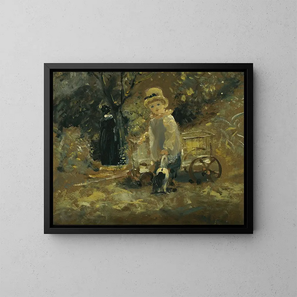 Chłopiec z wózkiem na zabawki - John Constable — oprawiony obraz na ścianie