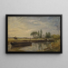 Barka pod śluzą w Flatford - John Constable — oprawiony obraz na ścianie
