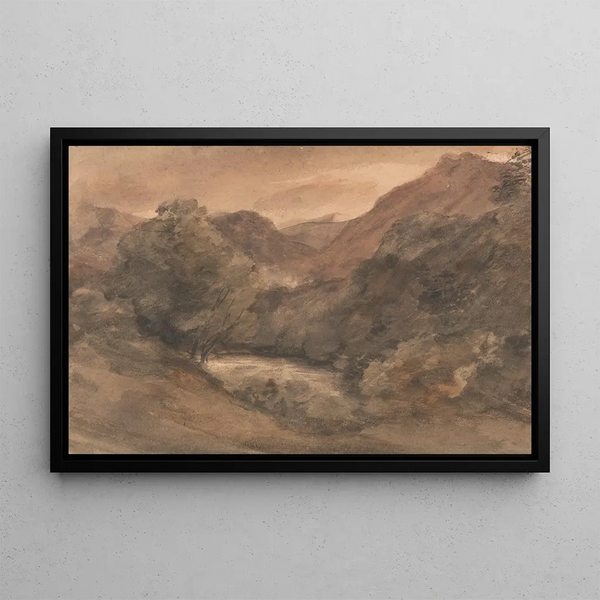 Borrowdale, wieczór po pięknym dniu, 1 października 1806 - John Constable — oprawiony obraz na ścianie