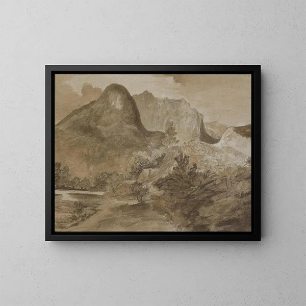 Rocher du château, Borrowdale - John Constable — oprawiony obraz na ścianie