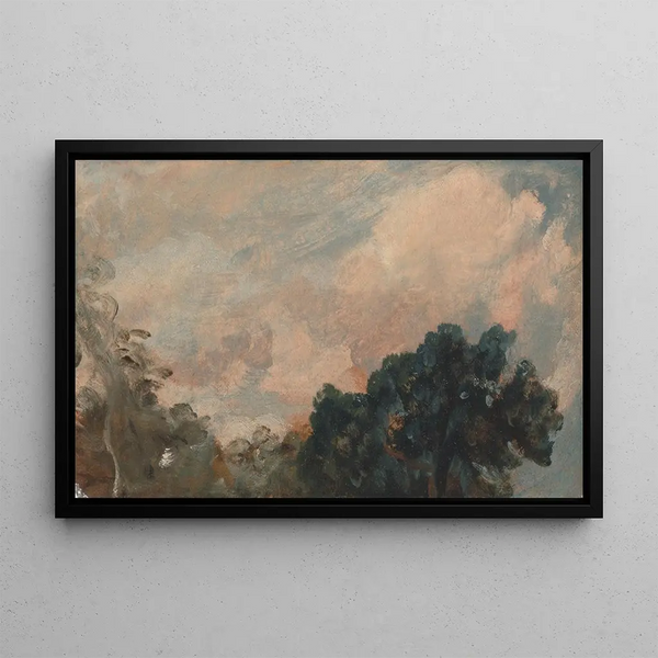 Studium chmur z drzewami - John Constable — oprawiony obraz na ścianie