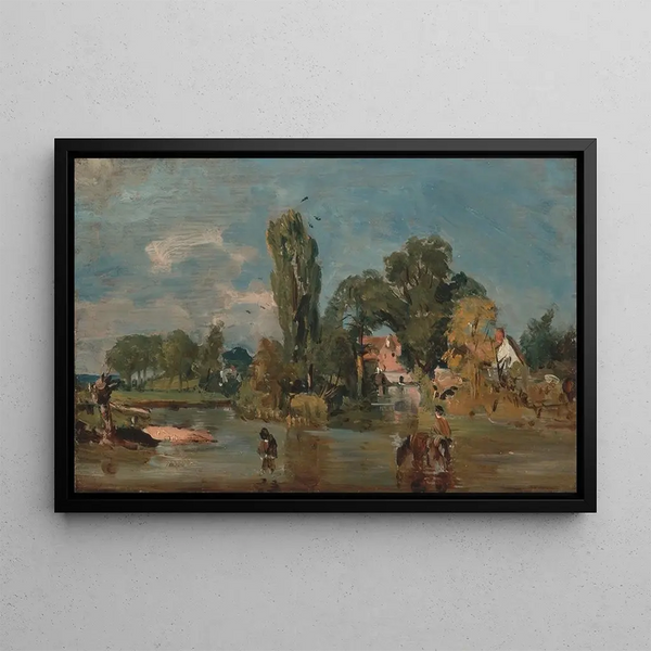 Moulin de Flatford - John Constable — oprawiony obraz na ścianie