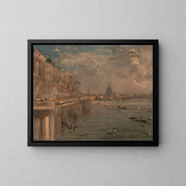 Terrasse de Somerset House depuis le pont de Waterloo - John Constable — oprawiony obraz na ścianie