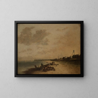 Plage de Yarmouth - John Crome — oprawiony obraz na ścianie