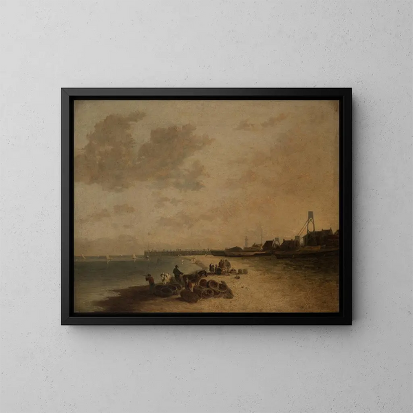 Plage de Yarmouth - John Crome — oprawiony obraz na ścianie