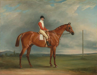John Ferneley - Mr Sadlers Dangerous a chestnut racehorse with Chapple up.webp