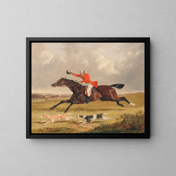 La chasse au renard encourageant les chiens - John Frederick Herring l'Ancien — oprawiony obraz na ścianie