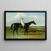 Le Cheval de course bai foncé de M. O'Brien, Jonathan Wild, avec le jockey T. Ryder - John Frederick Herring l'Ancien — oprawiony obraz na ścianie