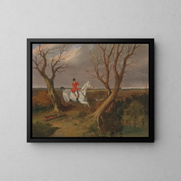 La chasse de Suffolk s'en va - John Frederick Herring l'Ancien — oprawiony obraz na ścianie