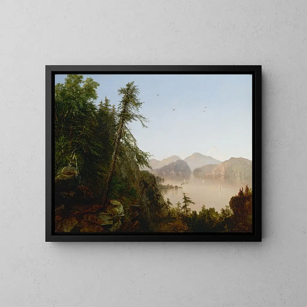 Le long de l'Hudson - John Frederick Kensett — oprawiony obraz na ścianie