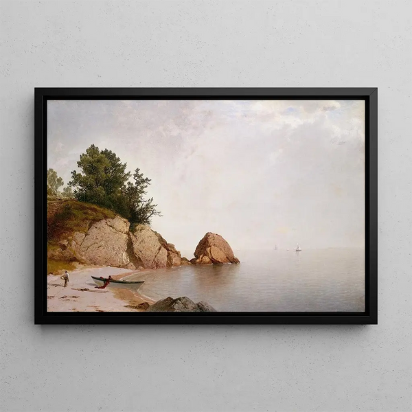 Plaża w Beverly - John Frederick Kensett — oprawiony obraz na ścianie
