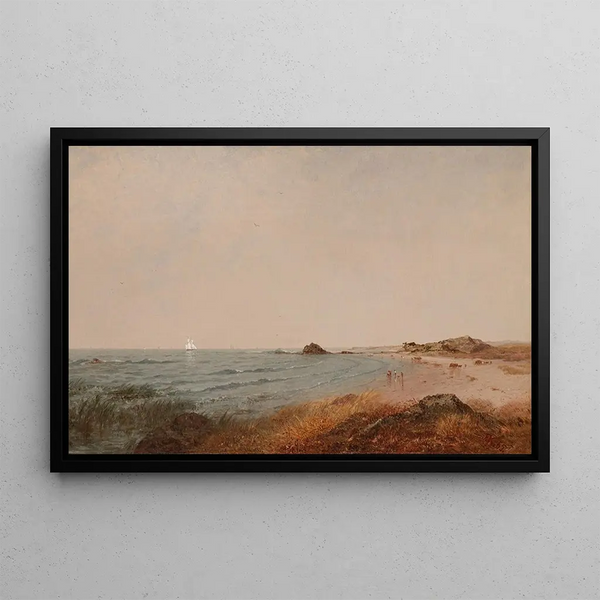 Plaża w Beverly, Massachusetts - John Frederick Kensett — oprawiony obraz na ścianie