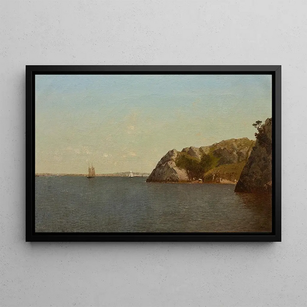Newport, Rhode Island, Beacon Rock - John Frederick Kensett — oprawiony obraz na ścianie