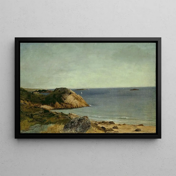 Côte rocheuse - John Frederick Kensett — oprawiony obraz na ścianie