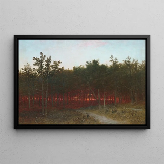 John Frederick Kensett - Twilight in the Cedars at Darien Connecticut.webp