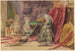 Wnętrze z zbroją i bronią - John Frederick Lewis — widok dzieła