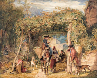 Figury i zwierzęta w winnicy - John Frederick Lewis — widok dzieła