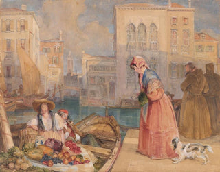 John Frederick Lewis - Fruitsellers on a Venetian Canal.webp