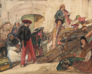 John Frederick Lewis - Spanish Battle Scene The Proclamation of Don Carlos.webp