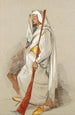 Studium mężczyzny w stroju północnoafrykańskim - John Frederick Lewis — widok dzieła