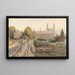 Clare College i most na Cam z King's College w tle - John Fulleylove — oprawiony obraz na ścianie