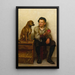 Taquiner le chiot - John George Brown — oprawiony obraz na ścianie