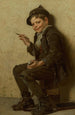 Le jeune artiste - John George Brown — widok dzieła