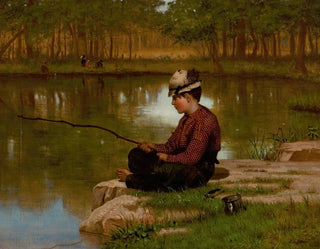 John George Brown - Waiting for a Bite Central Park.webp