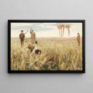John George Sowerby - Hunting Quail.webp
