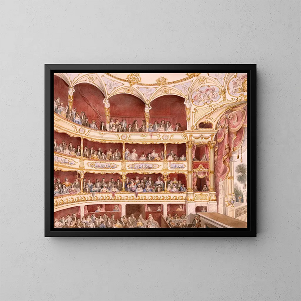 wnętrza teatru St James w Londynie - John Gregory Crace — oprawiony obraz na ścianie